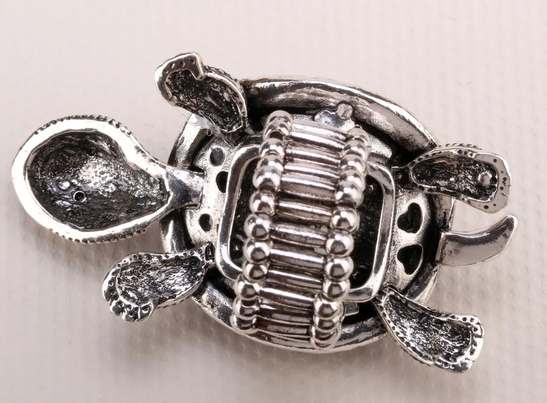 Shaky turtle tortoise stretch ring for women summer fashion jewelry W crystal antique gold & silver color wholesale dropship