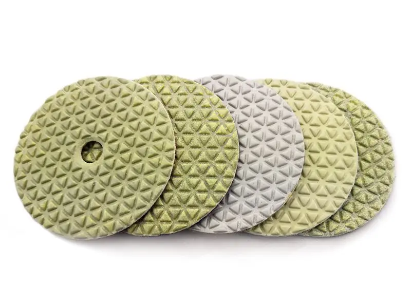 RIJILEI 10 Stück/Los 100mm Trockenpolierpads 4 Zoll Marmor-Polierpads zur Verwendung beim Polieren von Granit, Beton, Boden und Stein DPD01 – Detail 5