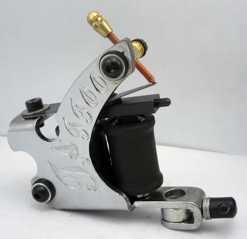 Silver Chrome Tattoo Machine For Beginner Tattoo Apprentice Machine 10 Warps Coil Guns For Liner and Shader Tattoo Machine Gun