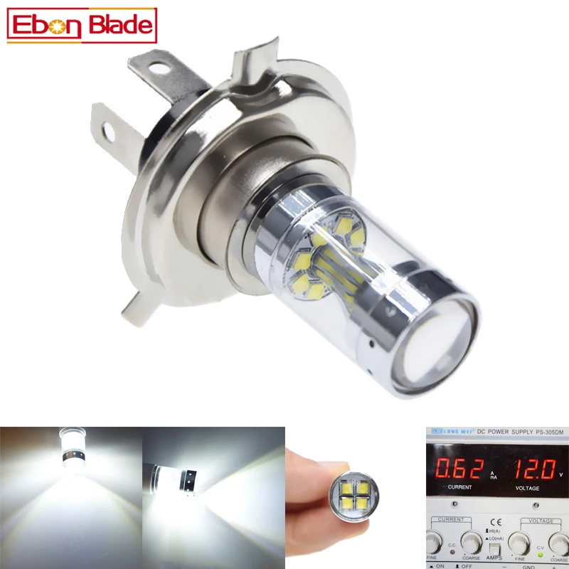 

1Pcs 60W Bright White H4 HB2 9003 6000K With XBD Chips LED Fog Light Lamp Bulb Driving For Car Motorcycle 12V 24V DC