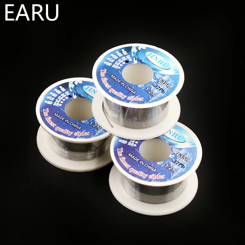 Tin lead Rosin Core Solder Wire 0.3mm 0.4mm 0.5mm 0.6mm 0.8mm 1.0mm 2% Flux Reel Welding line New Cable Lead Core BGA Repair SMT