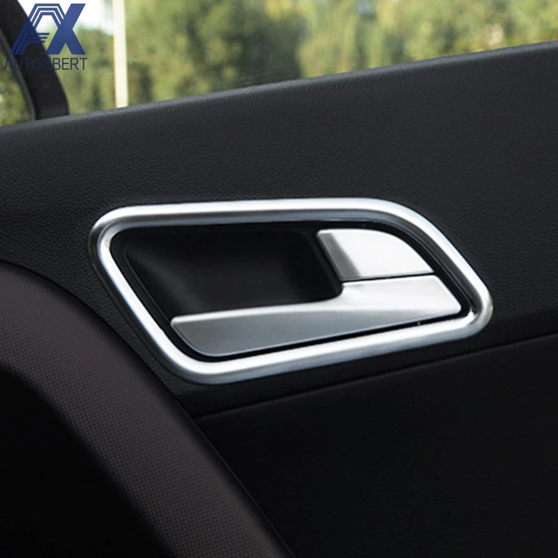 AX Chrome Wewnętrzna wewnętrzna osłona klamki drzwi do Hyundai Creta 2015 2016-2019 Zatrzask ramki Formowanie Garnish Surround Matte