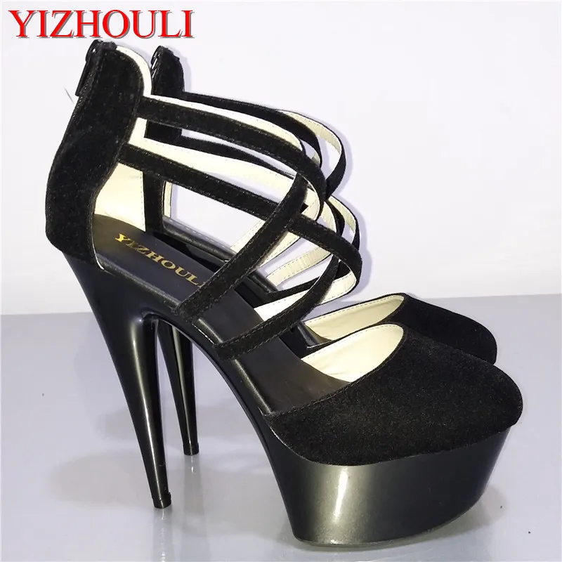 black fashion magazine cover model shooting fashion runway 15 cm high stiletto shoes and sandals