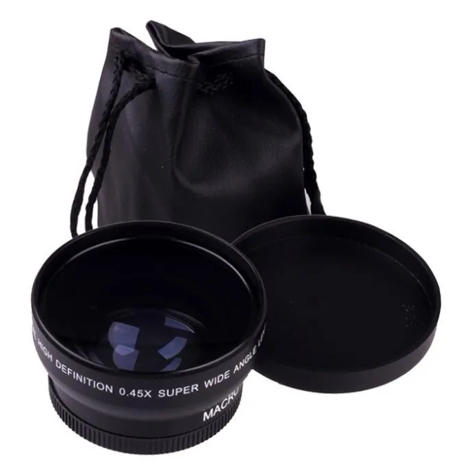 46mm 0.45X Super Macro Wide Angle Fisheye Macro photography Lens for Canon NIKON Sony PENTAX DSLR DV SLR Camera 46MM thread lens