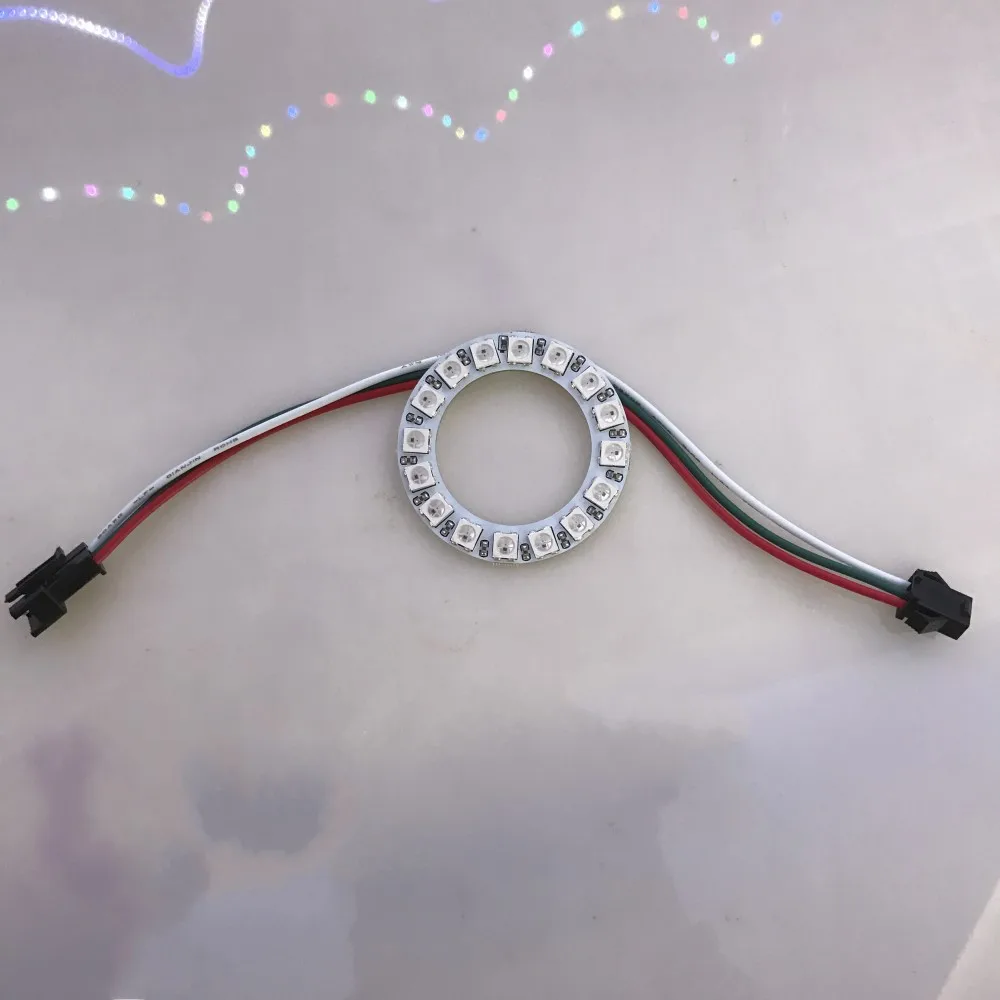 1pc WS2812B 16/35/45leds pixel Ring Addressable LED modules DC5V SK6812 RGB full color Round LED Circle