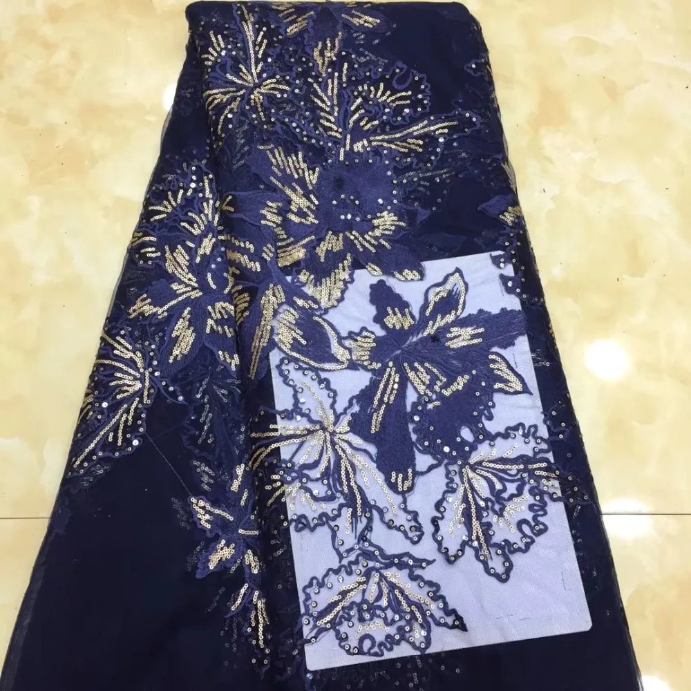 

Hot Sale African Lace Fashion French Lace Fabric Nigerian sequins Fabric Bridal High Quality For Women