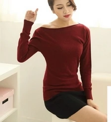 new sweater women wool sweater sexy pullover casual spring autumn basic pullover ladies