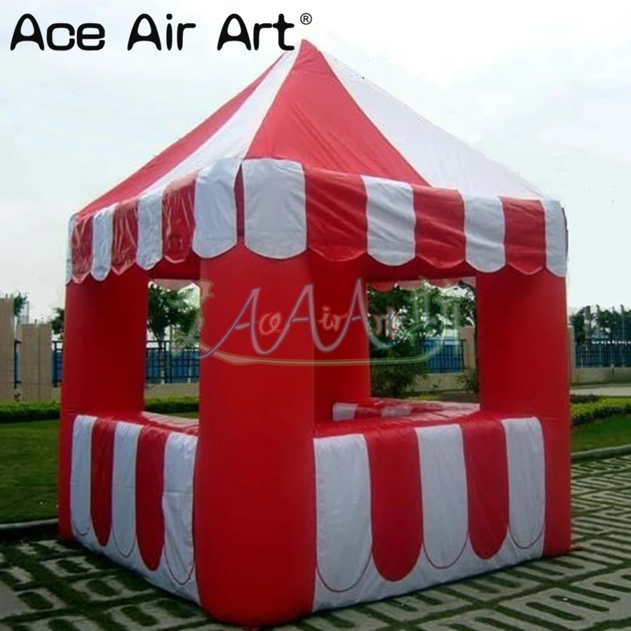 

Small White and Red Point Inflatable Candy Floss/Concession Booth/Stall Station for Promotion