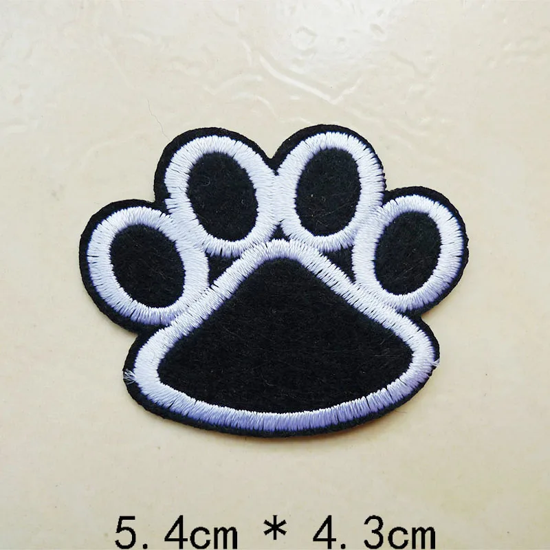 1 Pcs Footprint Finger Skull Bird Embroidery Iron on Patches For Clothing Jeans Applique Garment Kids Hat Stripes Sticker Badges