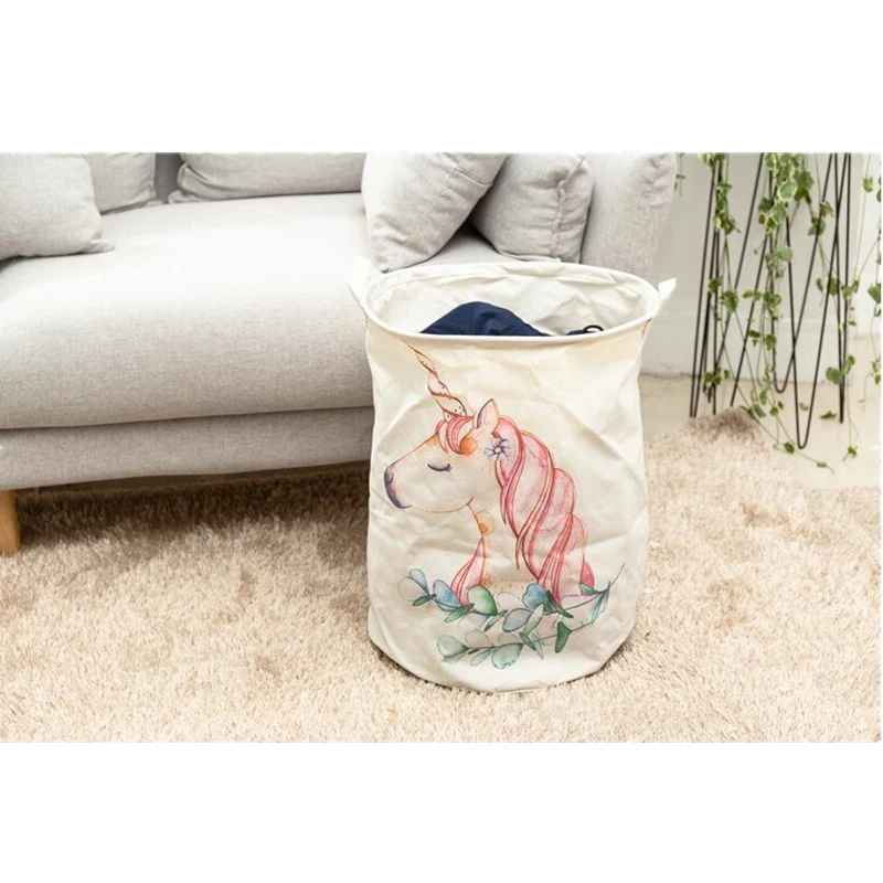 40*50cm Foldable Dirty Clothes Basket Household Multifunctional Fabric Storage Bucket Sundries Toys Organizing Storage Container
