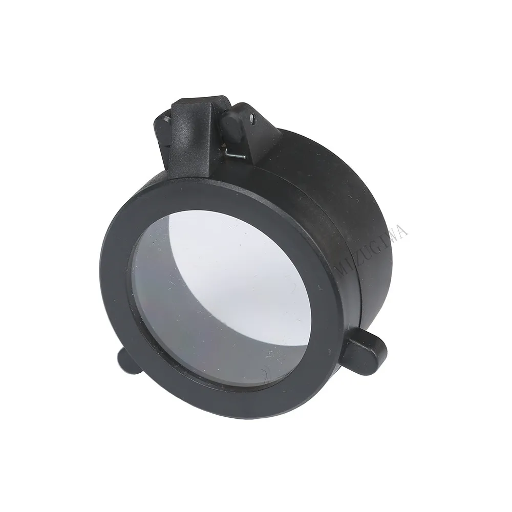 30-64 mm Transparent Rifle Scope Quick Flip Spring Up Open Lens Cover Cap Eye Protect Objective Lens Eye Caliber Pistol