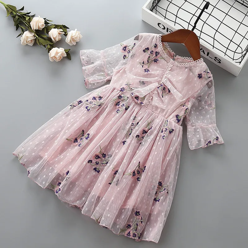 Girls Dress Elegant Summer Holiday Xmas Cute Children Boutique Clothes For Girl 2019 Princess Party Dresses 4 5 6 years Clothing