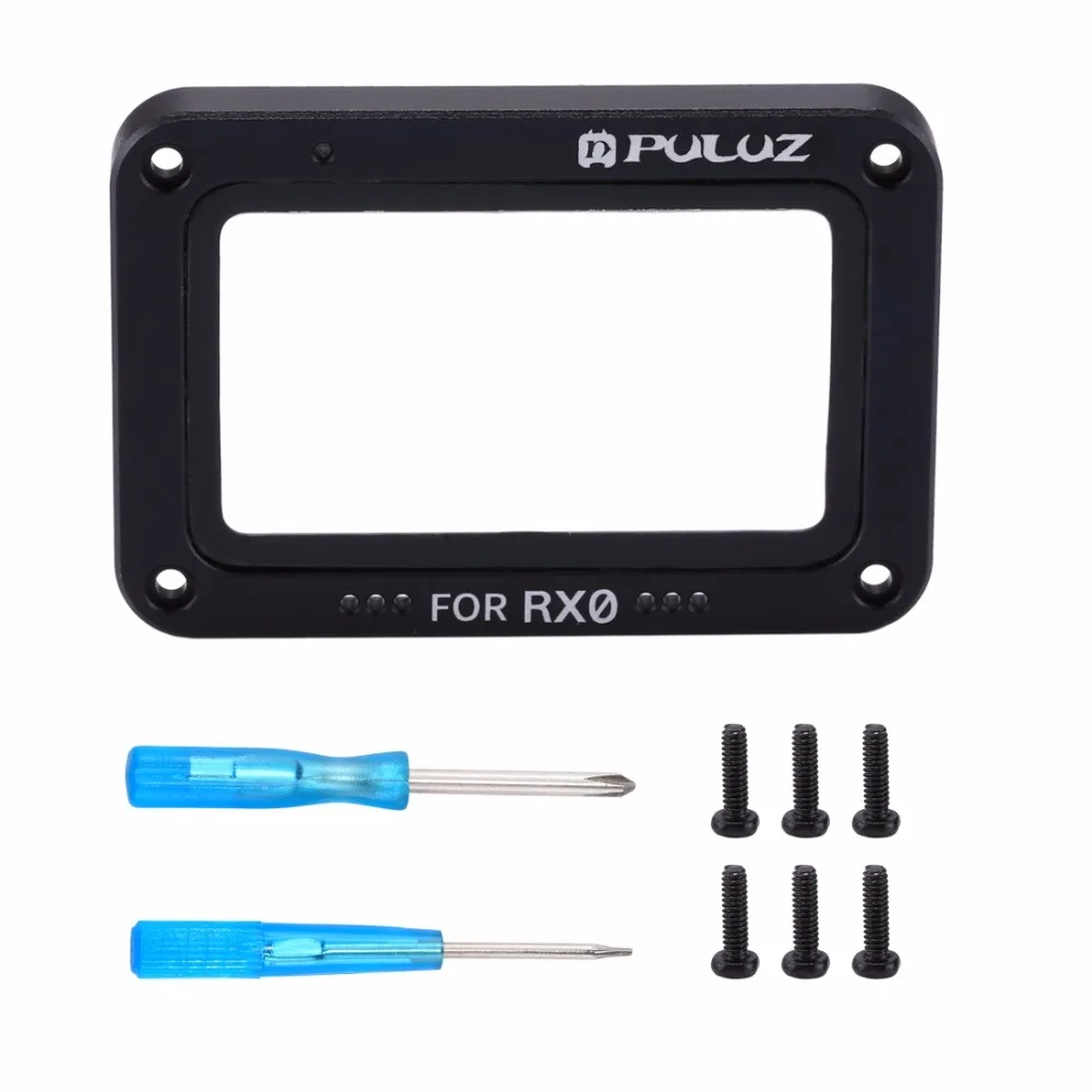 PULUZ For Sony RX0 /RX0 II Aluminum Alloy Flame+Tempered Glass Lens Protector & Screws and Screwdrivers For Sony RX0 Accessories