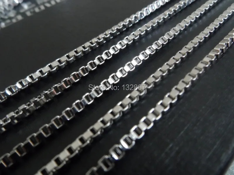 

6 meters lOT 2.4mm Box Link Chain Stainless Steel Jewelry Finding Chain in bulk DIY Necklace Bracelet Fix Pendant