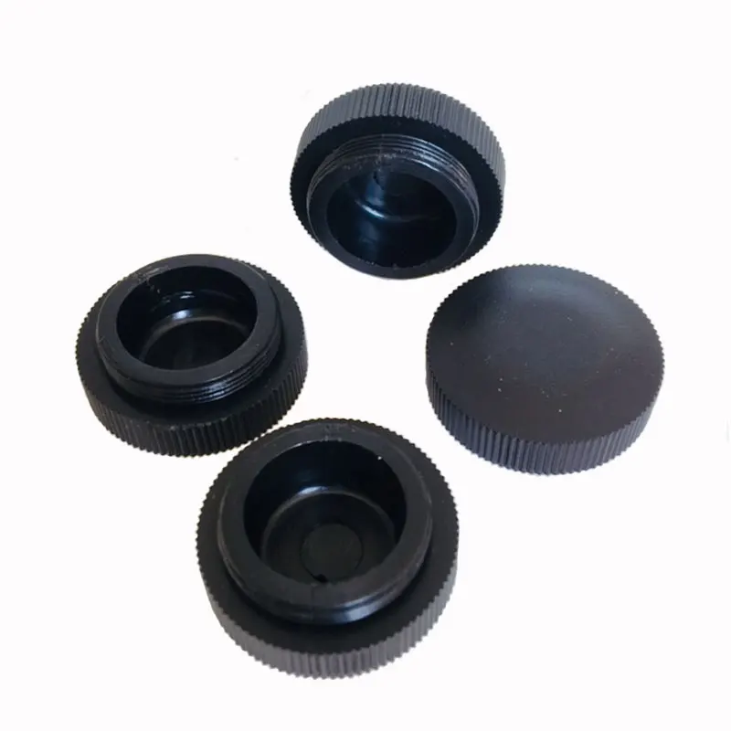 RMS Screw Cap Plastic Black Microscope Objective Lens Cover Microscope Objective Port Dust Cover for Protection