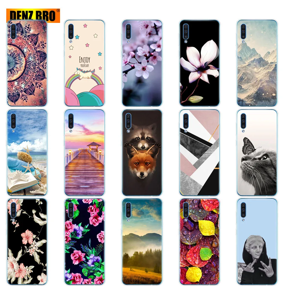 Coque For Samsung Galaxy A50 Case bumper Silicone Transparent Back Cover Phone For Samsung A50 A505 A505F SM-A505F Soft Case 6.4