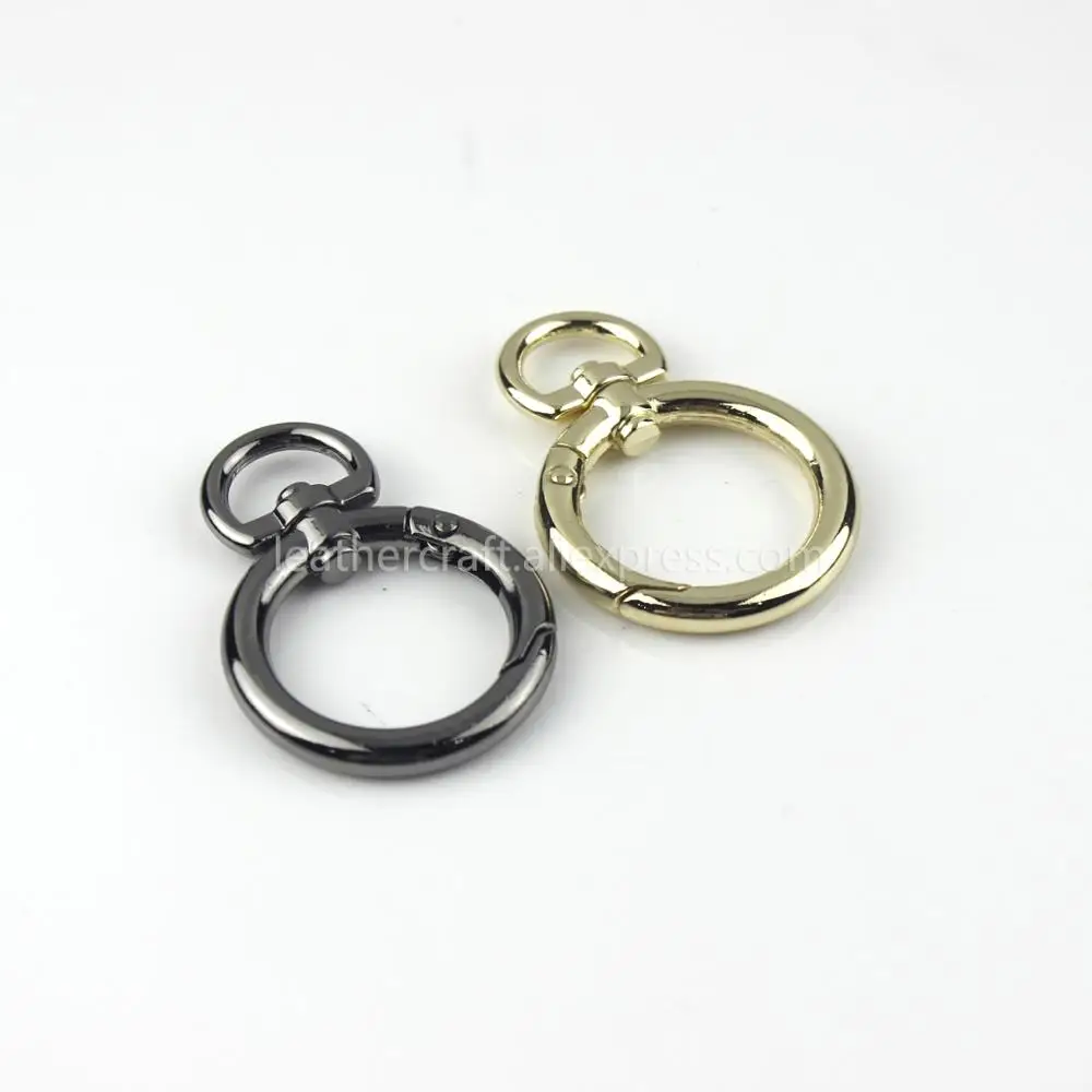 1xAlloy Swivel Eye D-ring Snap Trigger Hook Clip Spring Gate O ring Clasp Handbag Bag Strap Belt Shoulder Buckle Accessory