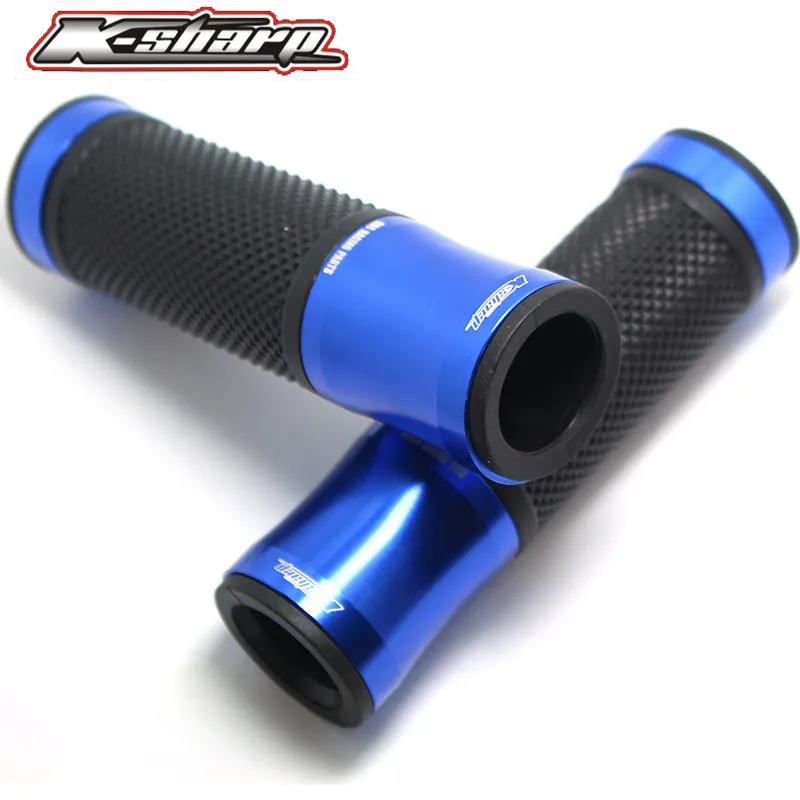 9 color CNC Motorcycle Aluminum Rubber Gel Hand Grips 7/8