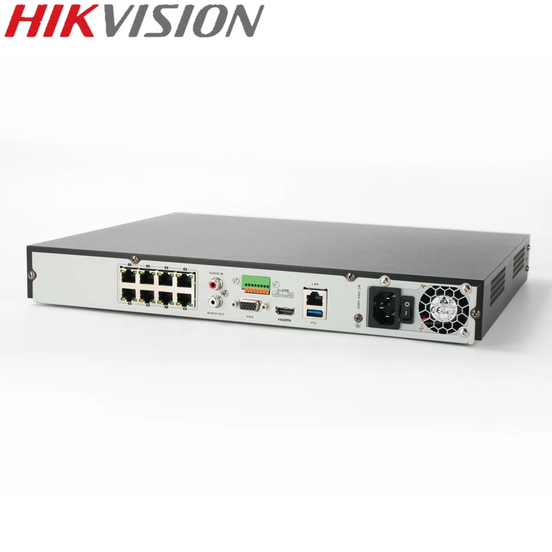 HIKVISION DS-7608NI-I2/8P Embedded Plug & Play 4K NVR International With 8 PoE Ports Support ONVIF Hik-Connect Wholesale