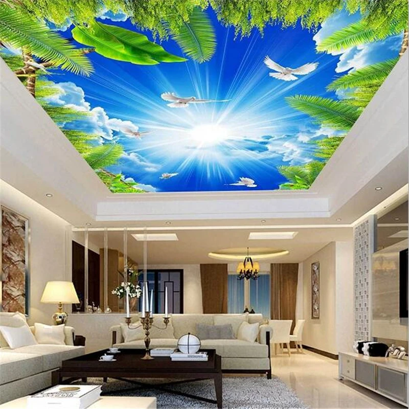 

wellyu Custom wallpaper 3d обои blue sky white clouds sunny sky zombie 3d decorative wallpaper papel de pared 3d mural wallpaper