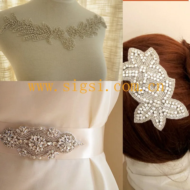 Wholesale Vintage Bridal Crystal Rhinestone Applique For Wedding Decoration