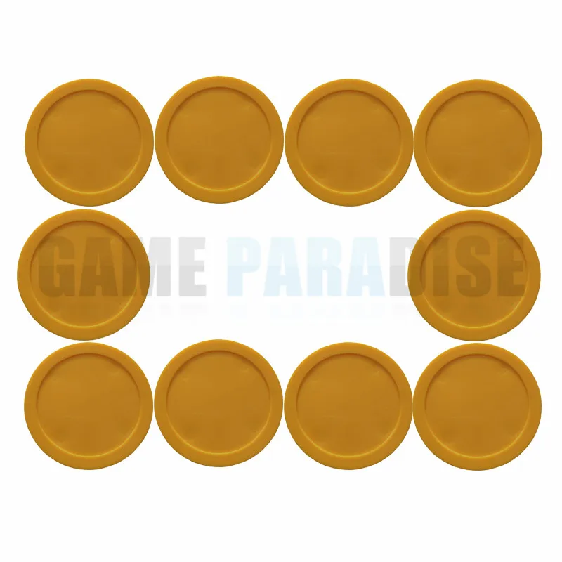 

10 шт./лот 82 мм/72 мм/70 мм/63 мм/55 мм желтые сменные шайбы для воздушного хоккея B для аксессуаров для игровых столов