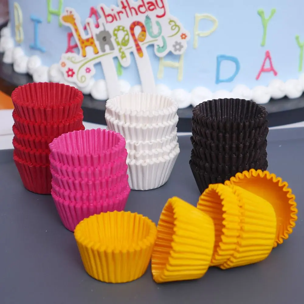 1000PCS 25x21mm מיני צבעוני נייר עוגת Cupcake Liner אפיית מאפין תיבת כוס מקרה המפלגה מגש עוגה עובש לקשט כלים