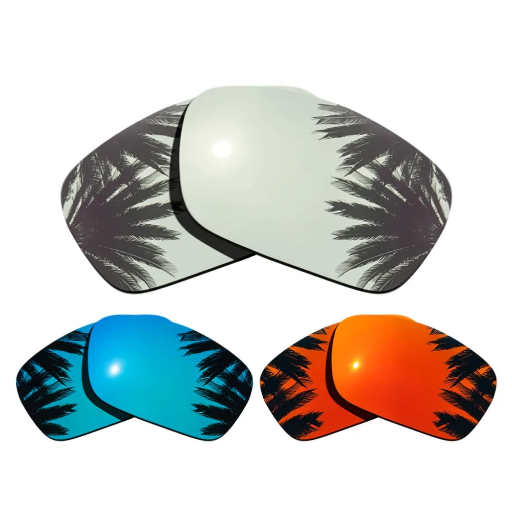 

(Silver+Blue Mirrored+Orange Red Mirrored Coating) 3-Pairs Polarized Replacement Lenses for Fuel Cell 100% UVA & UVB Protection