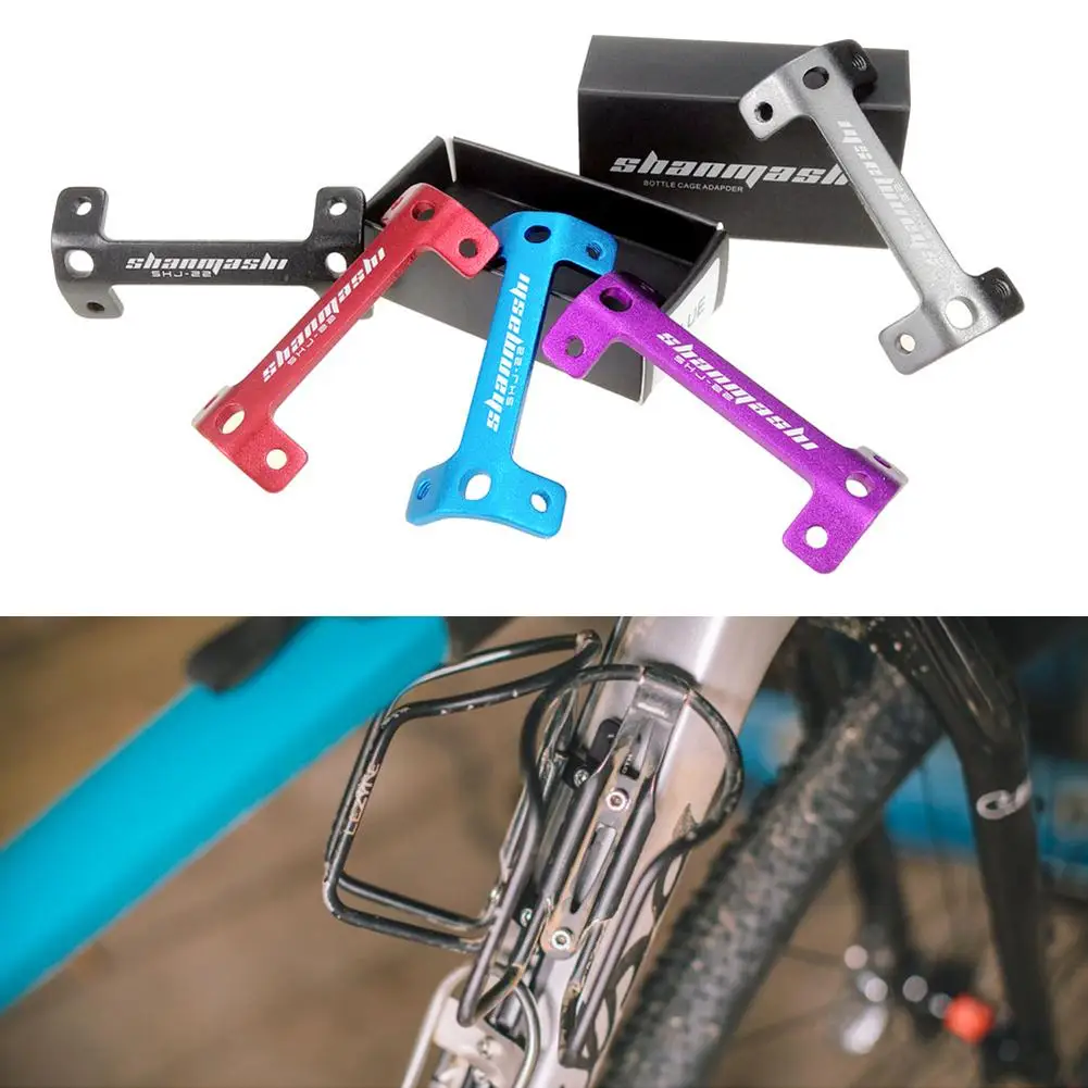 1pc Double Headed Bicycle Bottle Cage Extender Mountain Bike Water Bottle Holder Expander Frame