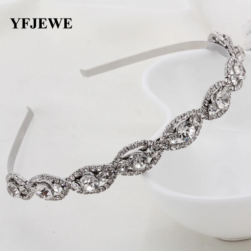 YFJEWE Fashion Crystal Head Chain Rhinestone Hair Band Girl Hairband Accessories Party Drop Shipping Women Girl's Gift H046