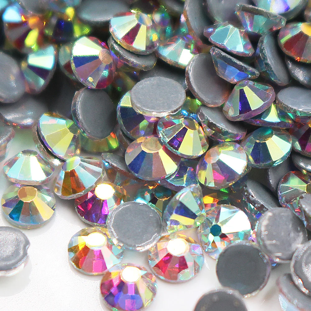 288pcs-1440pcs Flatback Adhesive Rhinestones shiny Crystal Glass Beads Stones Strass Fabric Hot Fix Rhinestone for Clothing