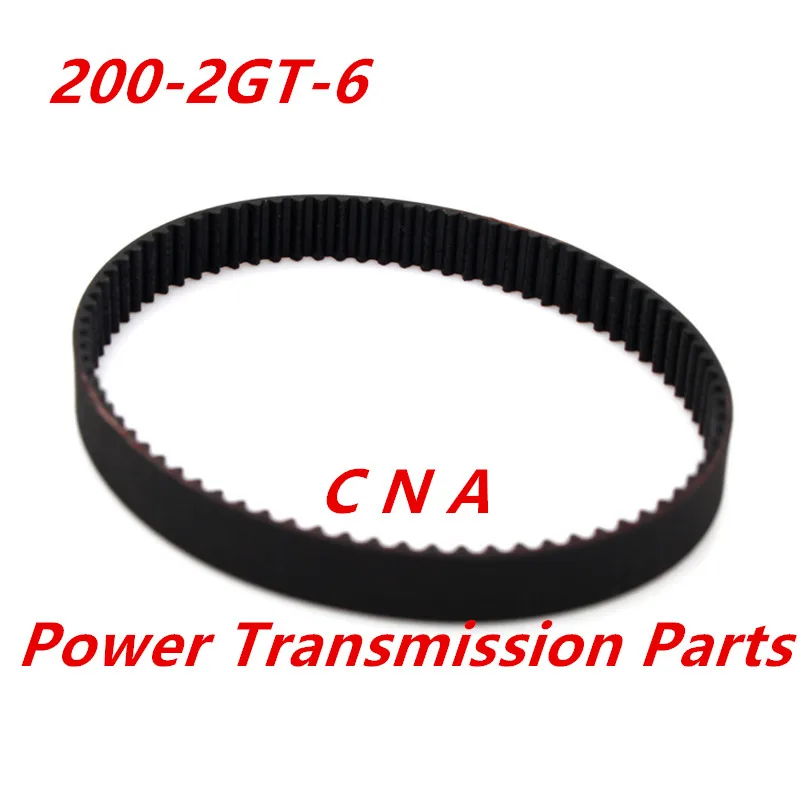 

3d printer belt closed loop rubber GT2 timing belt 200-2GT-6 teeth 100 length 200mm width 6mm