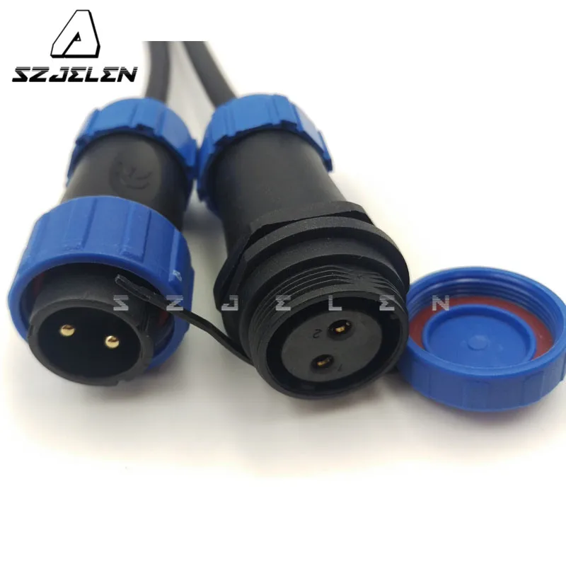SP2110/SY2111, 2 Pin 3pin 4 Pin 5pin Waterproof Connector Plug And Socket, LED Power Wire Cable Connectors, IP68, Current 30A