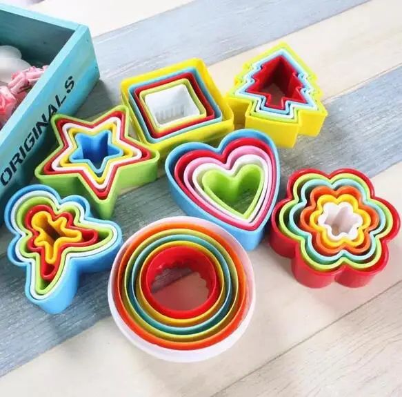 New Cookies cutter set slicer frame cake diy mold heart shape decor edge cutter party plastic cookies maker kitchen accessories