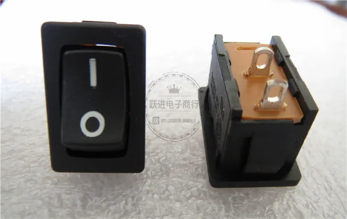 Original new 100% import BR-12C-11 power rocker switch 2pin 2gear button switch 6A 250V