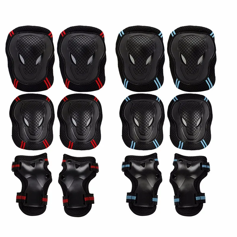 Befusy 6pcs/Set Sports Safety Set Knee Pads Elbow Pads Wrist Protector Kneepads Protection for Scooter Cycling Roller Skating