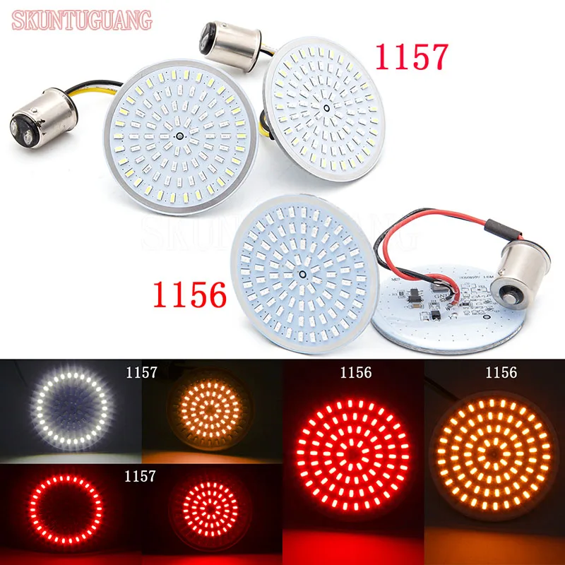 

Motorcycle 2 inch Bullet LED Insert Turn Signal Light 50MM Turning Light 1156 1157 Indicator Light For Touring Softail