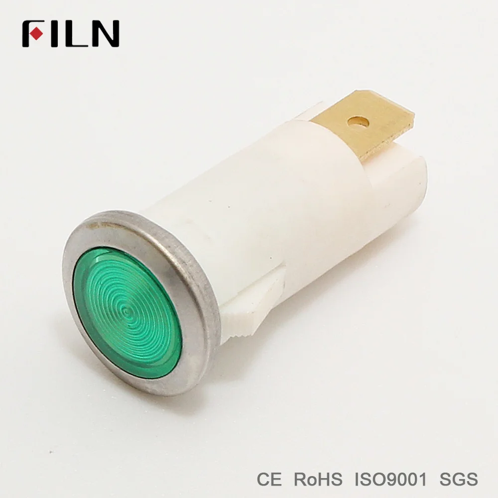 FILN indicator light 12.5mm plastic signal lamp red yellow blue green white 12v 24v 110v led lamp