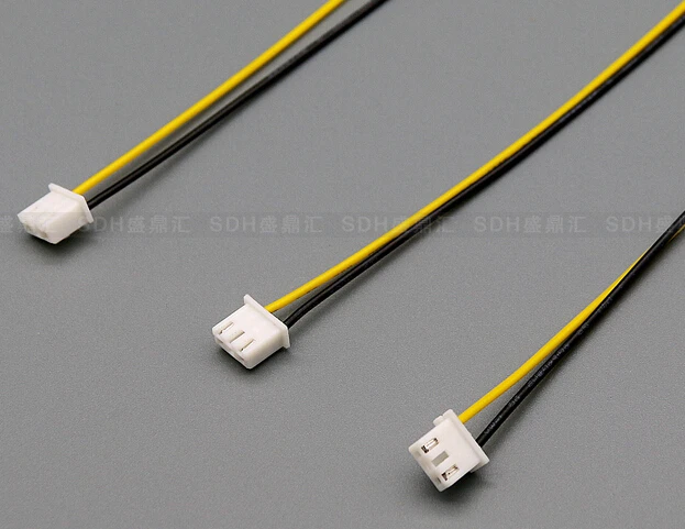 50pcs NEW XH 2.54MM 2Pitch 2-Pin Connector with Wire 150mm 2pin Single head wire