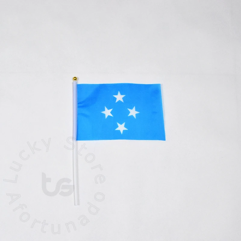 Micronesia FSM 14*21 cm flag  Banner  Hand waving Flag  10pieces for meet,Parade,party.Hanging,decoration