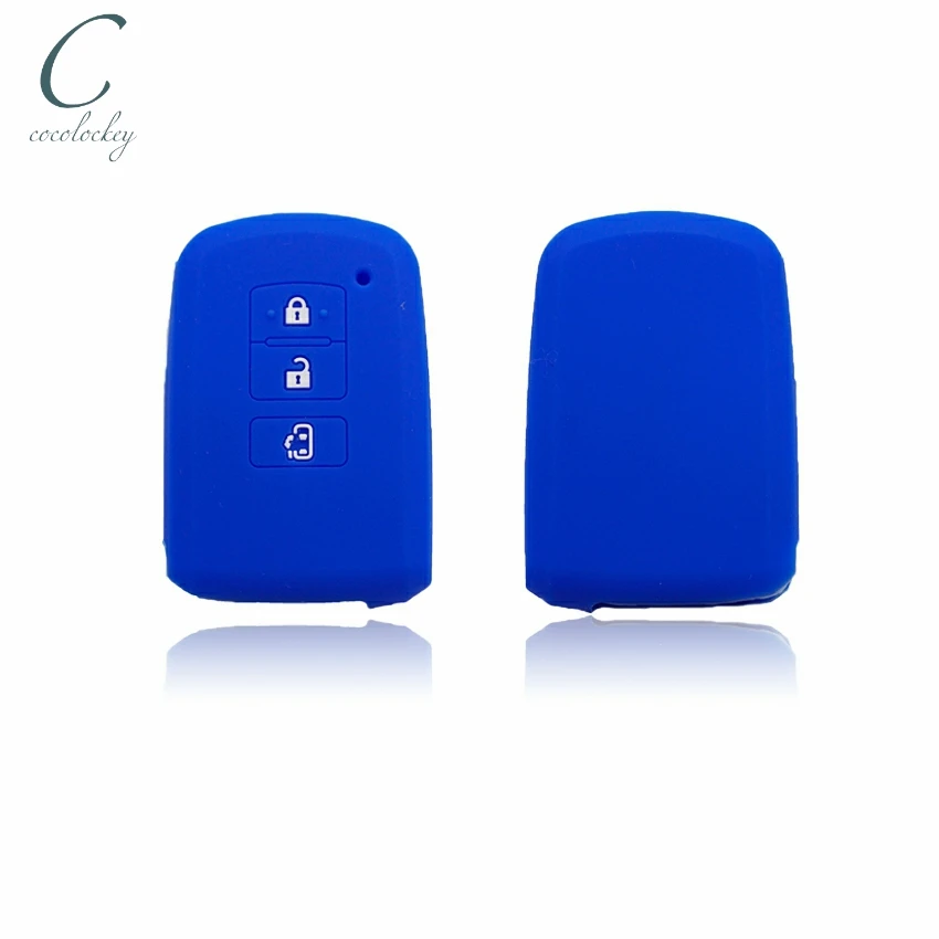 Cocolockey Car Key Cover Case Shell for toyota wish noah sienta 3Button Silicone key holder Remote Keyless Key Case for Car