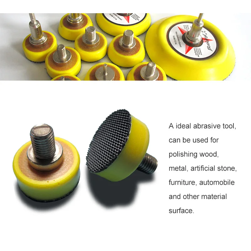 Almohadilla de lijado de 1 pulgada 25mm, bucle de gancho corto de 5/16 "-24, placa de respaldo para lijadora, accesorios de herramientas eléctricas abrasivas para amoladora, paquete de 5