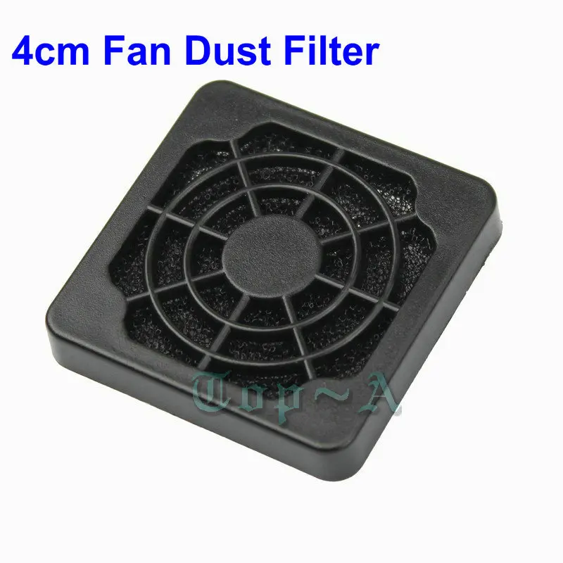 Gdstime 5 Pieces 4cm Black PC Fan Dust Filter Plastic Dustproof Computer Case Strainer 40mmx40mm