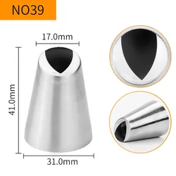 MRF 1PCS Stainless Steel 18/8 Leaf Shape Pastry Icing Tips,Cakes Cupcakes Decorating Dessert Piping Nozzle #NO39