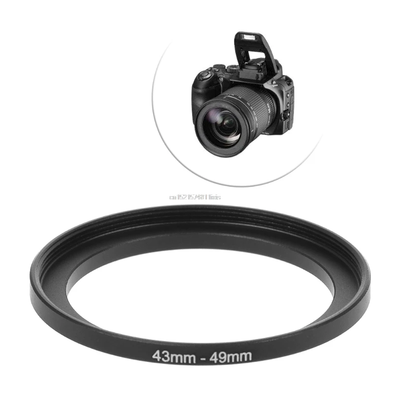 43 มม.ถึง 49 มม.แหวนโลหะ Step Up เลนส์กรองเครื่องมืออุปกรณ์เสริม