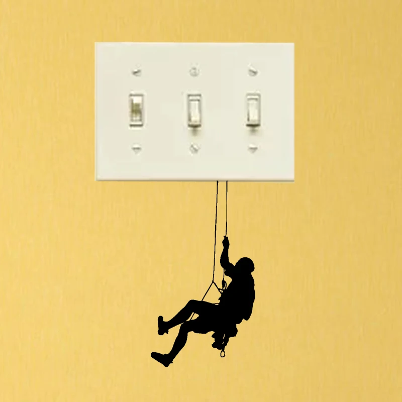 Gym Sport Climbing Vinyl Home Room Wall Decals Light Switch Stickers 5WS1473