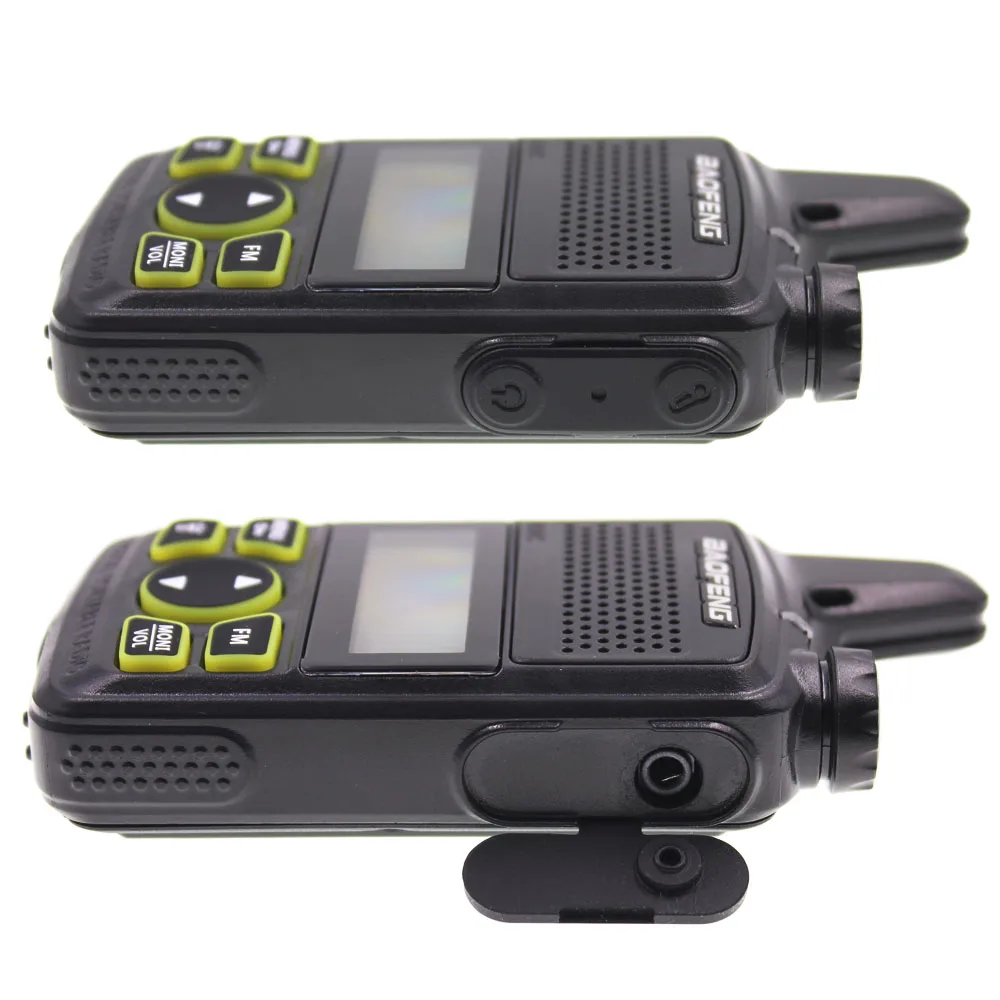 Baofeng BF-T1 Mini rádio portátil em dois sentidos, BFT1, UHF 400-470MHz, Presunto de 20CH, Transceptor FM, Walkie Talkie com fone de ouvido, 2pcs