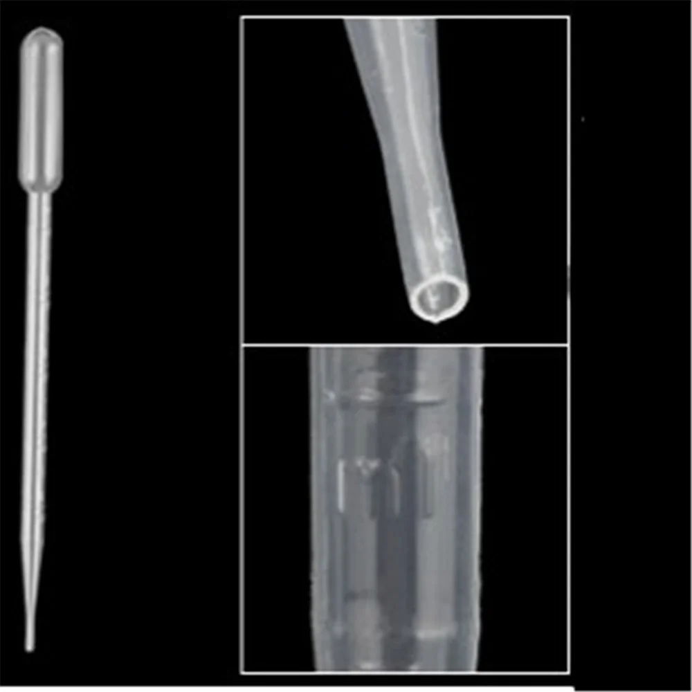 100Pcs Plastic Disposable Graduated Transfer Pipettes Eye Dropper 5ML