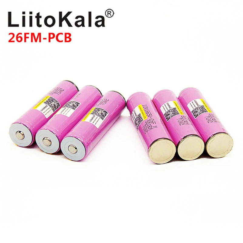 Liitokala 18650 2600Mah Batterij 100% Icr18650-26fm Oorspronkelijk 3.7V 2500Mah Oplaadbare Batterij Voor Zaklamp