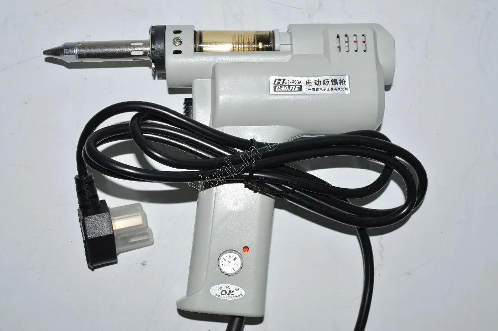 S-993A ดีบุกปืนหัวแร้งไฟฟ้าสูญญากาศ Desoldering Pump Solder ไฟฟ้าดูด110V/220V 90W De-Solder Gun